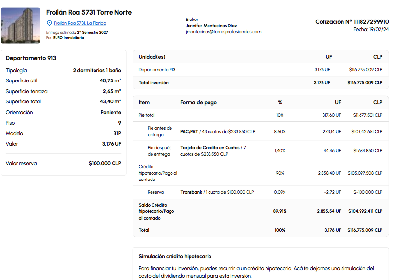 Proyecto froilan roa entrega 2027